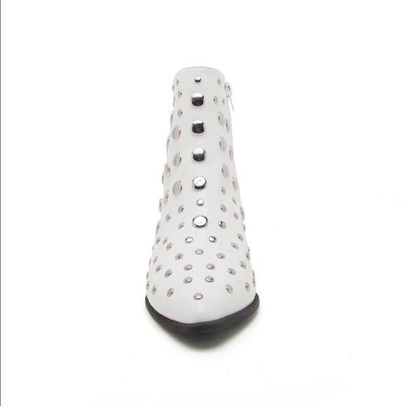 Mystique White Studded Ankle Booties - Picture 5 of 5